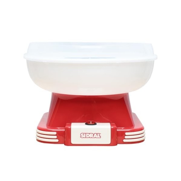 SIDRAL Machine à barbe à papa à la maison - Avec 10 bâtons en bois, cuillère à mesurer, sucre pour machine à coton - Machine 