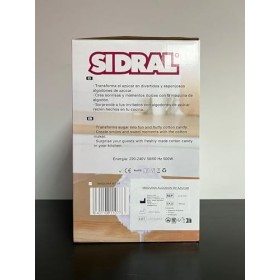 SIDRAL Machine à barbe à papa à la maison - Avec 10 bâtons en bois, cuillère à mesurer, sucre pour machine à coton - Machine 