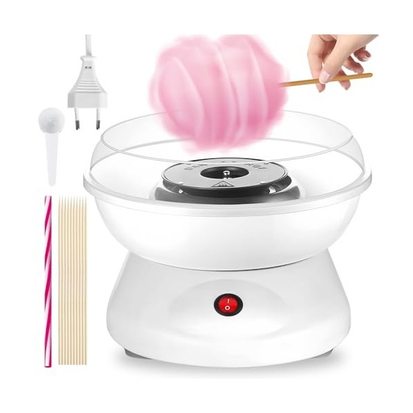 BORDEAG Machine À Barbe À Papa, Cotton Candy Machine, Machine À Bonbons en Coton, Électrique Candy Floss Maker 450w avec Acce