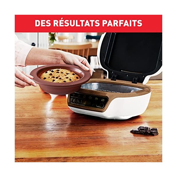 Tefal Machine à gâteaux, 5 programmes automatiques pour réglage, 1 mode manuel, 3 moules flexibles, 1 grand moule en acier re