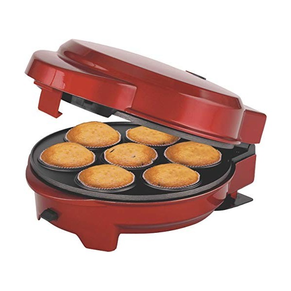 Melissa 16250072 3 en 1 Moule à donut et popcake 3 plaques de cuisson interchangeables Rouge métallique