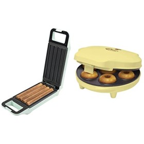 Bestron Appareil à Churros, Jusqu’à 4 Churros, Design Rétro, 700 Watts, Sweet Dreams, Menthe & Appareil à Donuts au Design Ré