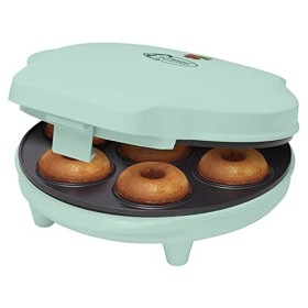 Bestron Appareil à donuts au Design Rétro, Mini-Machine à Donuts pour 7 petits Donuts, inclut Témoin de Cuisson & Revêtement 