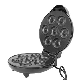 Donut Maker, 1000W Surface Antiadhésive Mini Donut Maker Machine Double Face Heating Electric Donut Maker, Fait 7 Donuts, pou