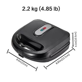 Baotkere Donut Maker 3 en 1 gaufre électrique sandwich machine panini Press grill iron set avec 3 interchangeables amovibles 