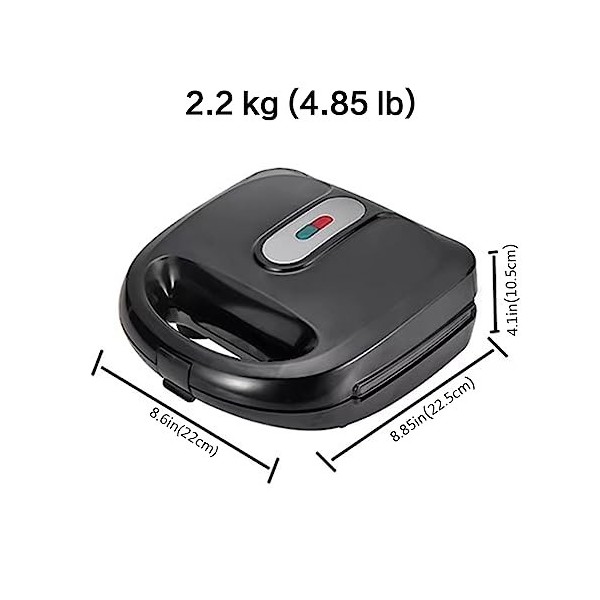 Baotkere Donut Maker 3 en 1 gaufre électrique sandwich machine panini Press grill iron set avec 3 interchangeables amovibles 