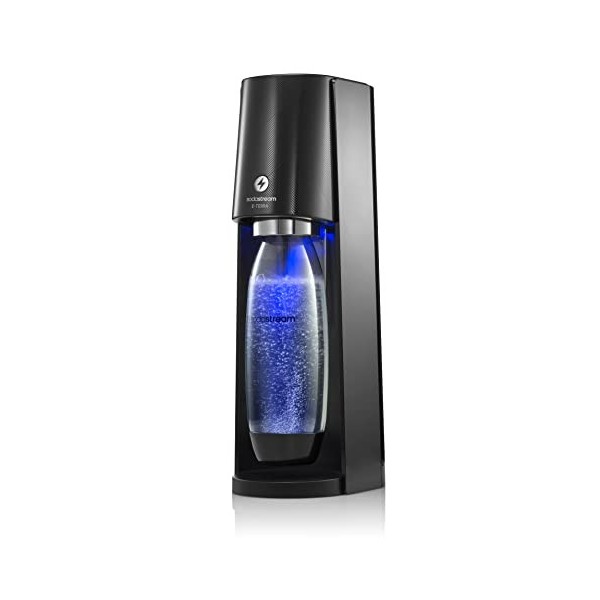 SodaStream E-TERRA Machine à Eau Pétillante et Soda Électrique | Pack 1 Bouteille 1L Compatible Lave-Vaisselle + 1 Recharge d