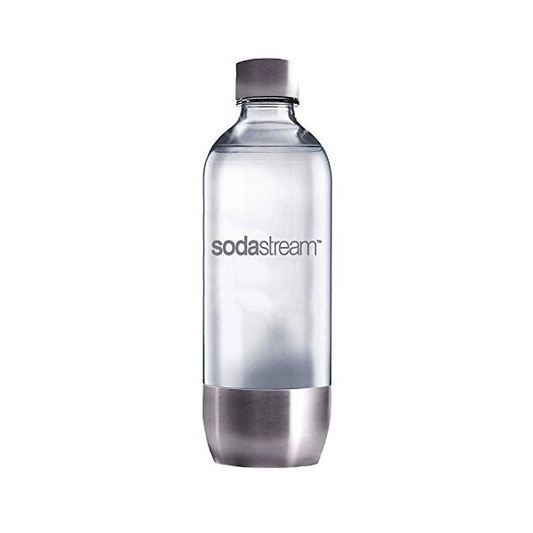 sodastream Bouteille de Gazéification Classique Base Métal, Grand Modèle 1 L, Matière : Pet, sans BPA