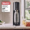 SodaStream Terra Machine à gazéifier avec Cylindre de CO2 et Bouteille en Plastique Lavable au Lave-Vaisselle, Noir, Hauteur 