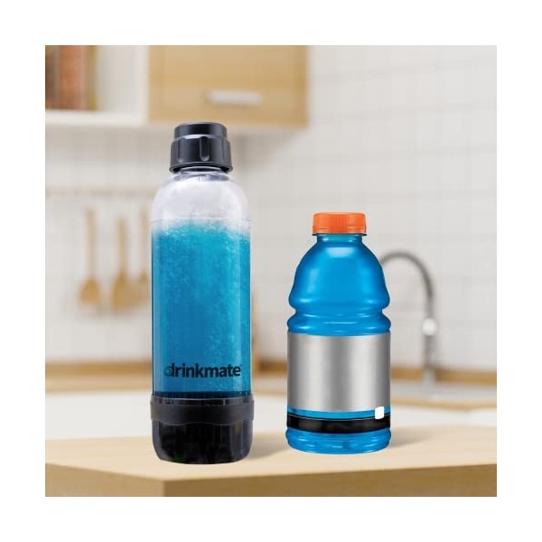 DrinkMate Boisson gazeuse bouteilles lot de 2 1L Noir
