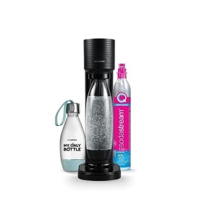 sodastream Gaia Machine à Eau Pétillante | Pack 1 Bouteille 1L + 1 Bouteille 0,5L Compatibles Lave-Vaisselle + 1 Recharge de 