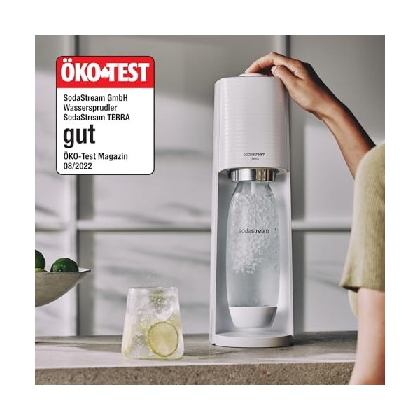 SodaStream Terra Blanc Pack Promo avec 3 Bouteilles