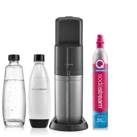 SodaStream Duo Machine à Eau pétillante, Machine à Eau pétillante et 2 Bouteilles deau pétillantes de 1 L, Machine à Boisson