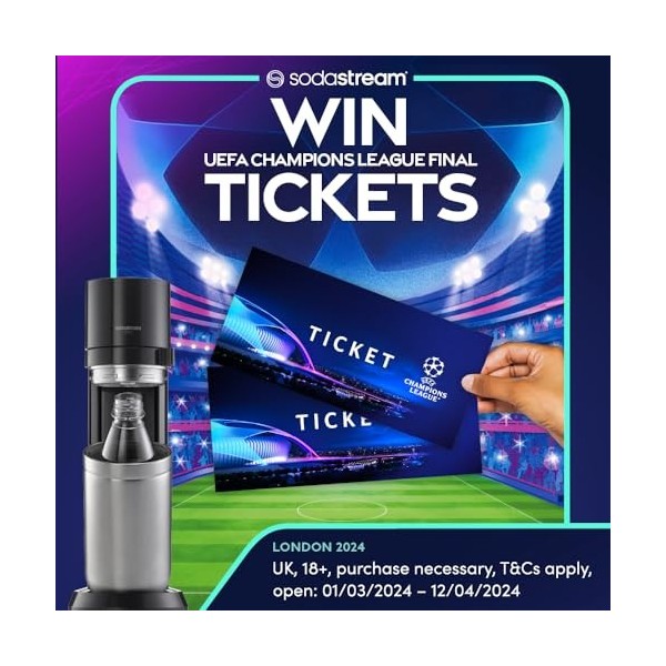 SodaStream Duo Machine à Eau pétillante, Machine à Eau pétillante et 2 Bouteilles deau pétillantes de 1 L, Machine à Boisson