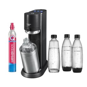 SodaStream E-Duo Machine à gazéifier électrique avec Cylindre de CO2, Bouteille en Verre et 2 Bouteilles en Plastique de 1 l 