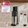 SodaStream E-Duo Machine à gazéifier électrique avec Cylindre de CO2, Bouteille en Verre et 2 Bouteilles en Plastique de 1 l 