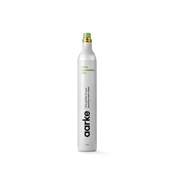 Aarke, Cylindre de CO2, 60L, Rempli de Gaz CO2 100% Renouvelable de Qualité Alimentaire