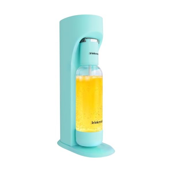 Drinkmate OmniFizz Machine à eau pétillante et soda pour gazéifier toutes les boissons, cylindre de CO2 non inclus, bleu arct
