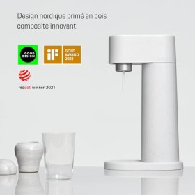 Mysoda : Pack Woody - Machine à eau pétillante fabriquée en biocomposite de bois renouvelable, accompagnée dune bouteille en