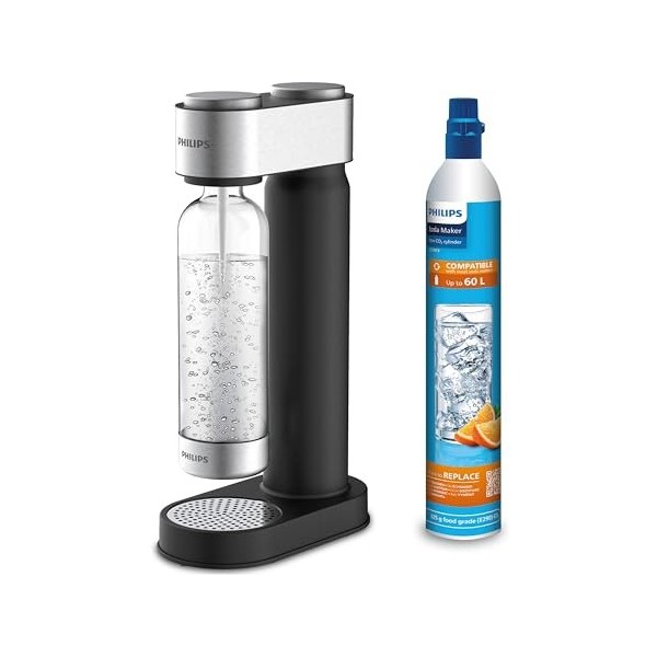 Philips GoZero ADD4902BK/10 Machine à Soda, Sans BPA, 1 l, noir