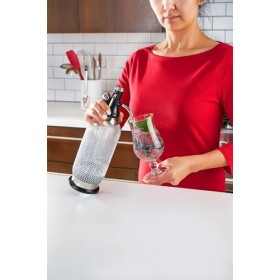 iSi 1060 Sodamaker Classic, 1.0 L, boisson gazeuse pour eau, machine à soda, accessoires de bar en look vintage 106001 Acier 