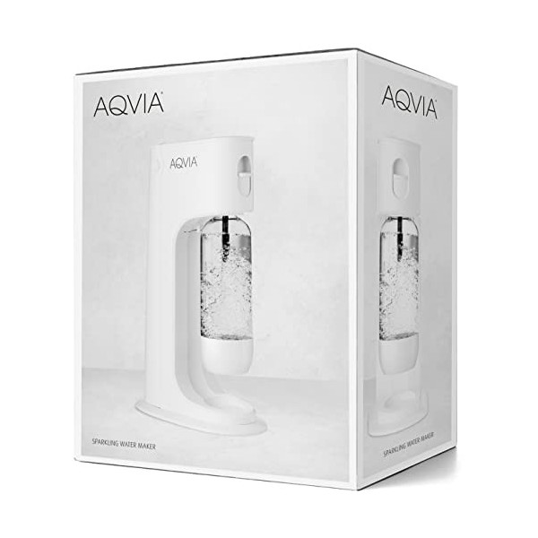 Aqvia Machine à gazéifier Balance avec bouteille en PET sans BPA blanc