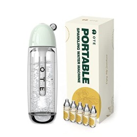OTE Machines à eau Pétillante avec 20 Cylindres de CO2 Double Couche PET Portable Soda Streaming Machine Safe 450 ml Personal