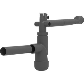 BLANCO Siphon déconomie despace | Peu encombrant | Pour chaque meuble bas | Combinable avec tous les éviers BLANCO | Évacua