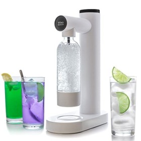 Yoko Design - MACHINE A SODA BLANCHE et embouts NOIRS OFFRE PROMO