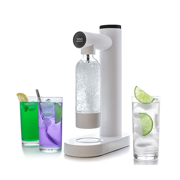 Yoko Design - MACHINE A SODA BLANCHE et embouts NOIRS OFFRE PROMO