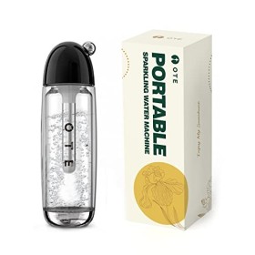 OTE Machine à eau pétillante portable, Double couche PET portable Soda Streaming Machine Safe 450 ml Personal PET Seltzer Str