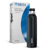 BRITA - Pack de 2 bouteilles en verre sodaTRIO 1L - design élégant avec bouchon en acier inoxydable
