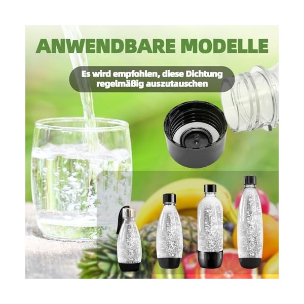 Joint torique pour bouteilles en PET compatible avec Sodastream D57 - Remplacement pour joint de couvercle, optimisant les pe