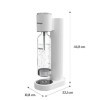 Sodapop Machine à gazéifier Cooper blanche avec 1 bouteille en PET, élégante et peu encombrante, hauteur 44,9 cm