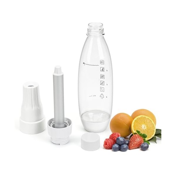 Appareil à gazéifier 1L,Siphon portable,Machine réutilisable pour boissons gazeuses,Appareil à gazéifier PET pour jus de frui
