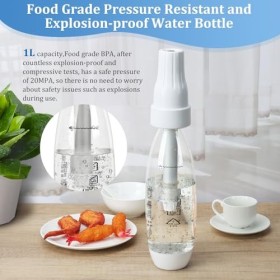 Appareil à gazéifier 1L,Siphon portable,Machine réutilisable pour boissons gazeuses,Appareil à gazéifier PET pour jus de frui