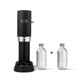 Aarke Carbonator Pro, Machine à Soda avec Bouteille en Verre, Finition Noir mat & Bouteille en Verre pour Machine à Soda Carb