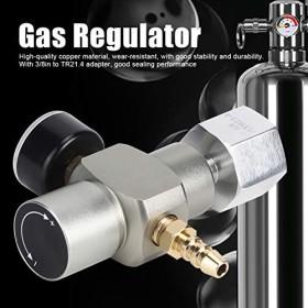 TOPINCN Régulateur de Gaz Jauge de Pression Sangle de Décompression Tr21.4 Régulateur Mini Adaptateur pour Régulateur de Gaz 