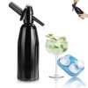 Atldmphic Machine à eau gazeuse portable de 1 L, machines à eau gazéifiée, pour eau gazeuse, cocktails, cartouches de CO2 de 