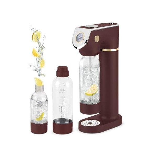 BERLINGER HAUS Machine à soda Sodaar + 2 bouteilles, collection Leonardo | Respectueux de lenvironnement et élégant