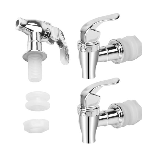 Lot de 2 robinets de boisson, en acier inoxydable, robinet de rechange, robinet de rechange, pour vin, bière, jus, boissons f