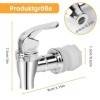 Lot de 2 robinets de boisson, en acier inoxydable, robinet de rechange, robinet de rechange, pour vin, bière, jus, boissons f