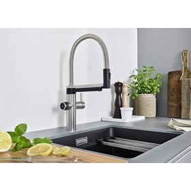 BLANCO drink.filter EVOL-S Pro Satin Gold | Système de traitement de leau | Eau filtrée raffinée | Réglage de la quantité Cl