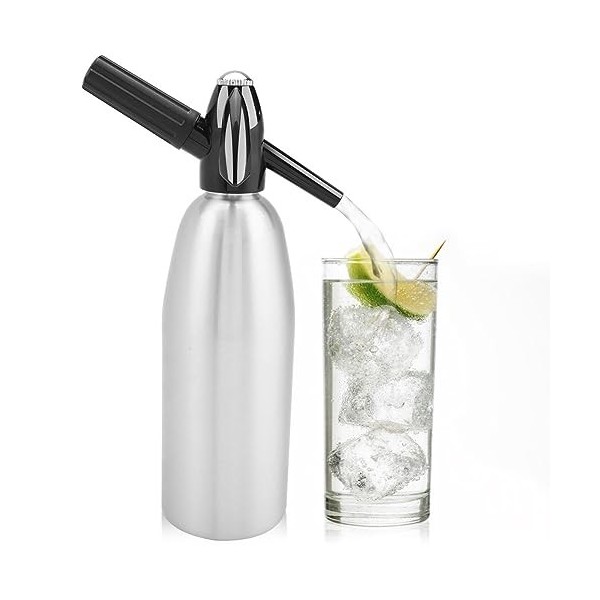 Machine à Soda, Siphon à Soda, Aluminium, Bouteille Deau Gazeuse, Avec Régulateur De Pression, Attrayant à la Mode, Capacité