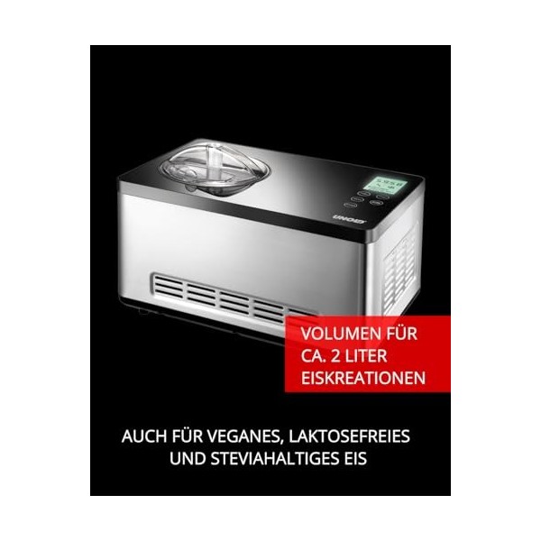 Unold 2074013 Gusto Turbine à Glace Réfrigérante Argent