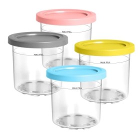 vione Creami NC300EU Lot de 4 récipients pour sorbetière Ninja Creami NC300EU, compatibles avec les sorbetières Ninja NC299EU