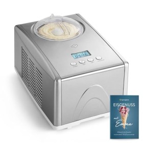SPRINGLANE Sorbetière Emma 1,5 L avec compresseur auto-refroidissant 150 W, en acier inoxydable avec bac à glaçons amovible, 
