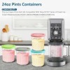 Auvrgmin Lot de 4 récipients Creami pour machine à crème glacée Ninja Creami Deluxe NC501, NC501EU NC500, avec couvercle, san
