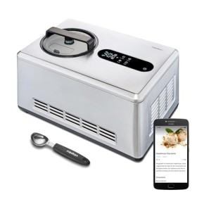 MEDION Machine à glace intelligente avec compresseur auto-réfrigérant, contrôle par app y compris recettes de glace, écran L