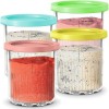 Lot de 4 Pots de Crème Glacée pour Ninja CREAMi Deluxe, Pintes Conteneurs Accessoires pour Pot Ninja Creamy Deluxe NC501EU NC